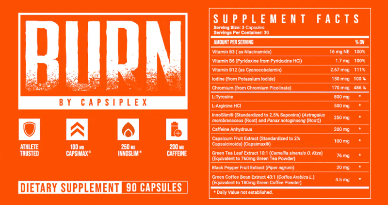 Capsiplex Burn Ingredients
