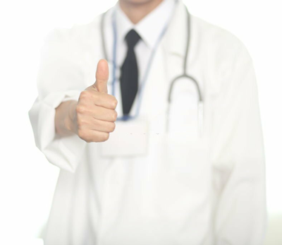 Doctor thumbs up