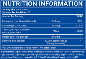 NooCube Sleep Upgrade Ingredients