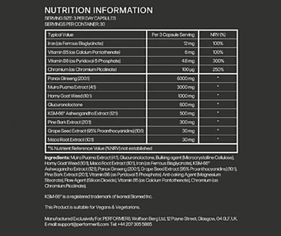 Performer 8 Ingredients